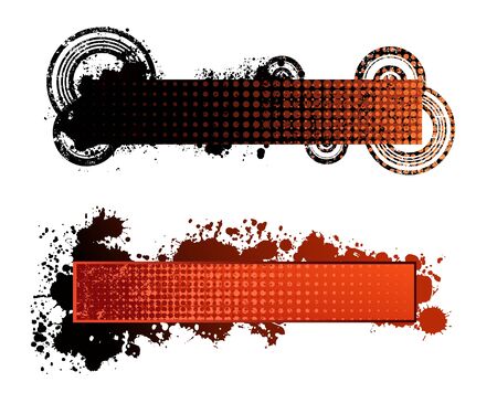  two isolated different design banners のイラスト素材