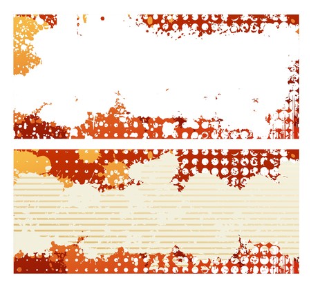  Two creative design banners. Different objects are grouped, so  is easy editable のイラスト素材