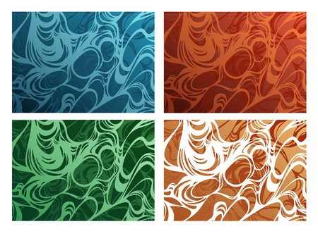  beautiful pattern. Drawing includes four color variations のイラスト素材