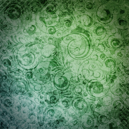 Abstract floral ornament with grungy textureの写真素材