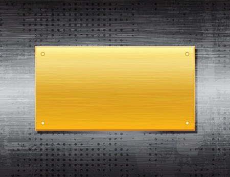 Vector template with brushed metal texture. eps10 のイラスト素材
