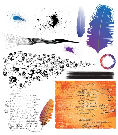 Set of different vector design elements. のイラスト素材