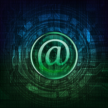 Email symbol on modern technology theme background.の写真素材