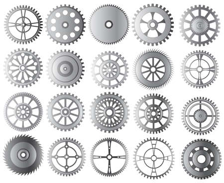 collection of twenty different design vector gears. eps8 のイラスト素材