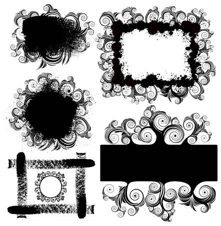 Set of different vector design elements. のイラスト素材