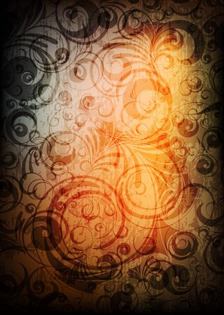 abstract grungy ornamented backgroundのイラスト素材