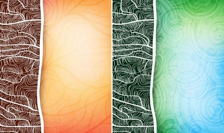 ornamented bannersのイラスト素材