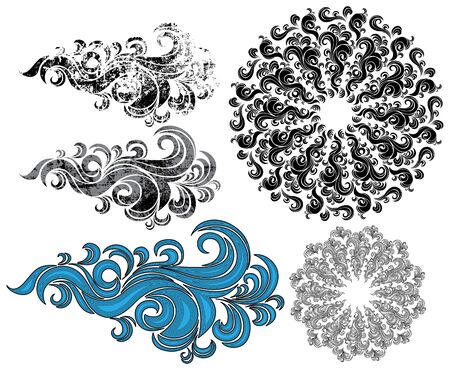 Isolated design elements のイラスト素材