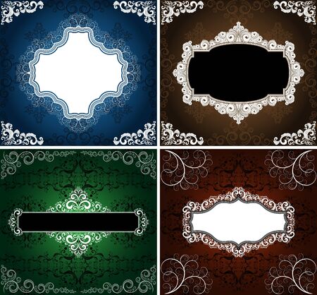 set of vintage style backgrounds, eps8 vectorのイラスト素材