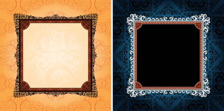 ornamented design frames, eps8 format vectorのイラスト素材