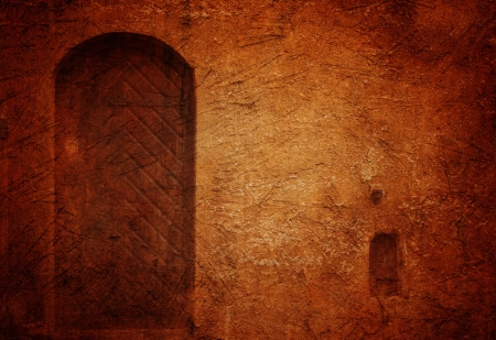 illustration of old grungy wallの写真素材