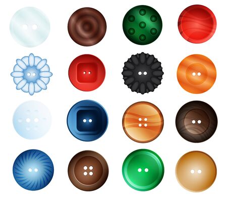collection of buttonsのイラスト素材