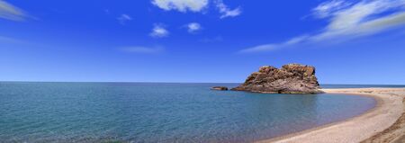 Calabrian rock-sea, "Violet Coast" Palmi southern italyの写真素材