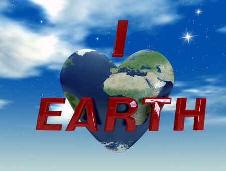 surrealistic view of the earth - digital art workの写真素材