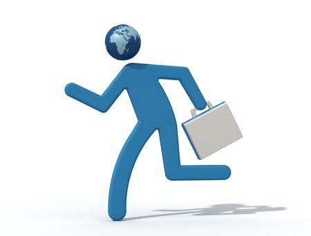 concept of global traveller - digital artworkの写真素材