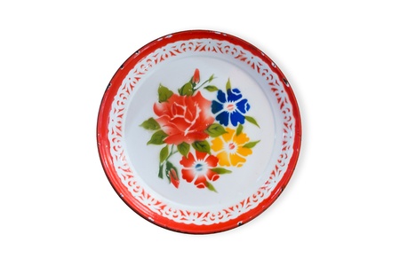 Thai tray on white backgroundの写真素材