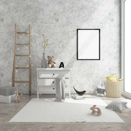 kids game room interior image. 3D Renderingの写真素材