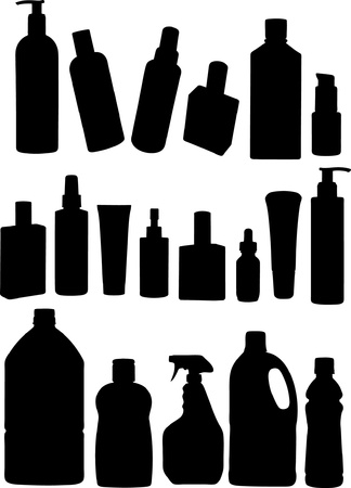 blank products silhouette setのイラスト素材