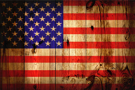Flag U.S.A United States in grunge vintage texture の写真素材