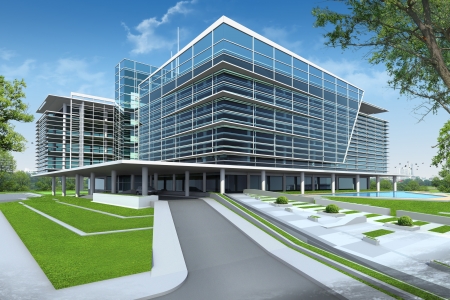 3D render of building 3D render of building