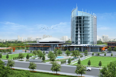 3D render of a building 3D render of a building