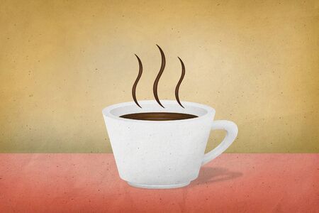 Vintage coffee, Paper craft from recycled paperの写真素材