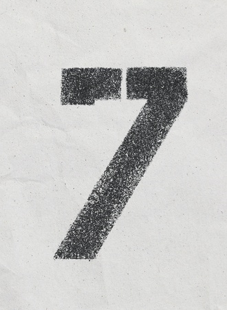 Pencil sketch of numbers on vintage paper textureの写真素材
