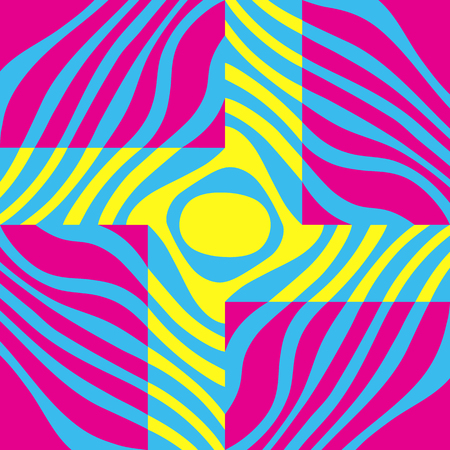Graphic abstract Background. Yellow, blue and pink colors. Vector illustration.のイラスト素材