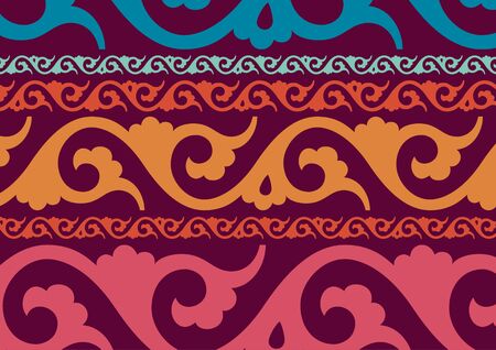 Tatar traditional ornamental floral border. Oriental style turkish islamic pattern. High quality...