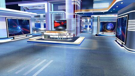 3D rendering,virtual set,tv studio,3D illustration,background, blue, broadcast, broadcasting, camera, chroma background, communication, concept, cyberspace, decoration, design, digital, display, entertainment, equipment, light, look, looped video, media, modern, multimedia, neon, news, newscast studio, newscaster, newsroom, presentation, production, program, ray, reflection, scene, screen, set, show, spotlight, stage, studio, style, technology, television, tv, tv background, video, virtual, virtual studio,の写真素材