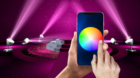 Smart Light Colour Controller with Mobile Appsの写真素材