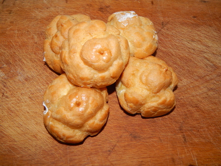 Confectionery handmade sweets, cakes and eclairsの写真素材