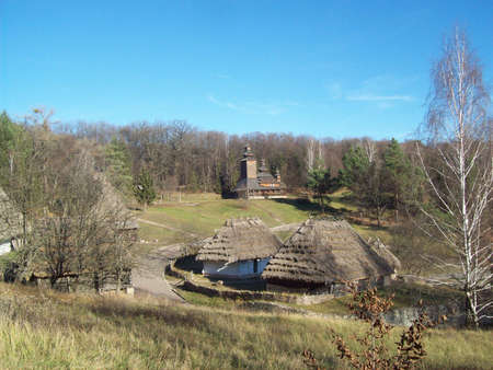 Ancient wooden wooden architectureの写真素材