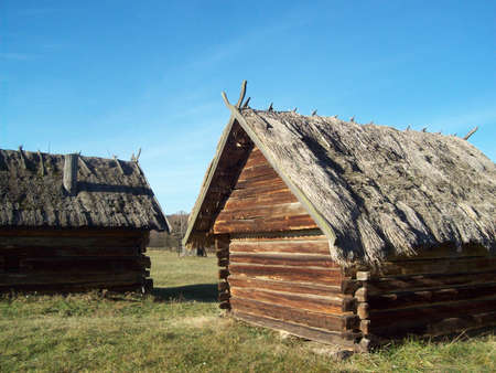Ancient wooden wooden architectureの写真素材