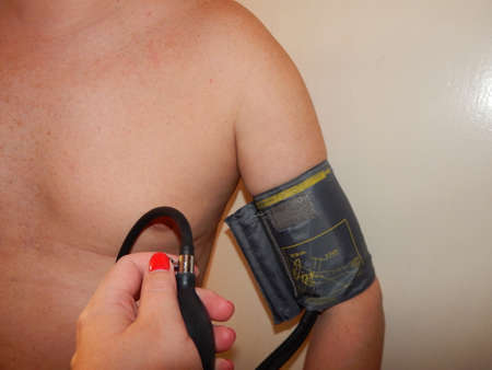 Medical diagnosis of a patient with instruments and instrumentsの写真素材