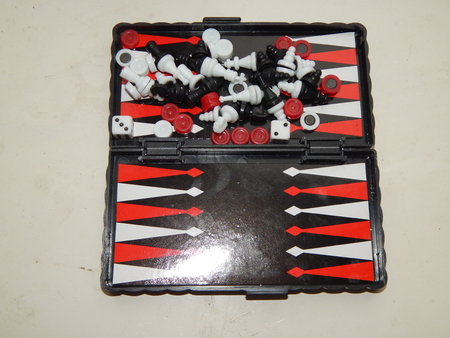 Board games, chess and checkers, figures