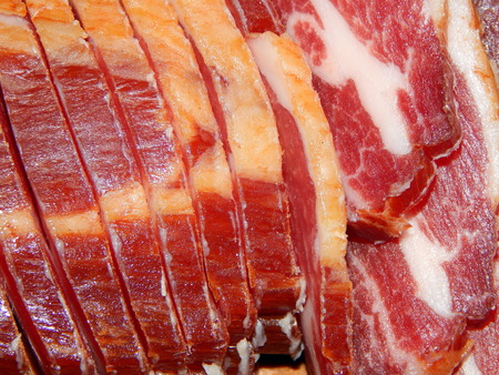 Meat pork neck jerkyの写真素材