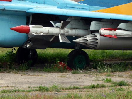 Armament of aircraft and helicopters rockets, bombs, cannonsの写真素材