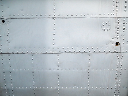 Aviation textures plating of aircraft and helicopter rivetsの写真素材
