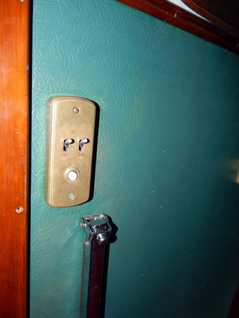 Interior of a railway car in a train