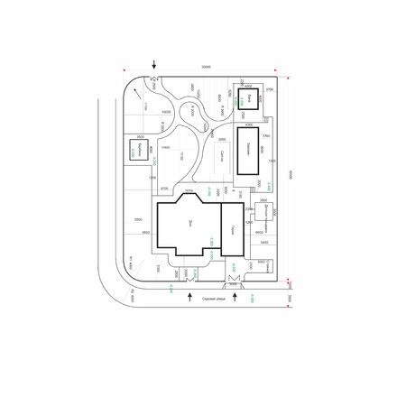 Settlement land Draft plan of the cottage landのイラスト素材