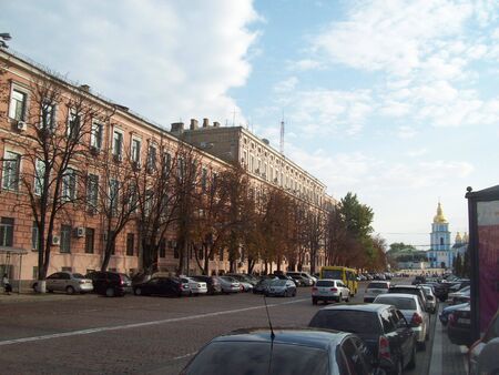 KIEV, UKRAINE - SEPTEMBER 2, 2012: People and car on the streets.
