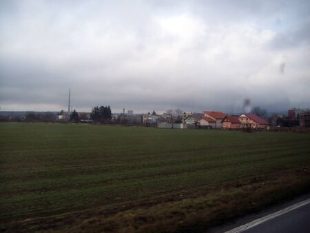 HIGHWAY E50, SLOVAKIA - JANUARY 2, 2012: Landmarks and landscape of the motorway Uzhgorod - Popradのeditorial素材