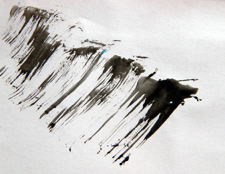 Watercolor illustrations drawn paints on white paper backgroundの写真素材