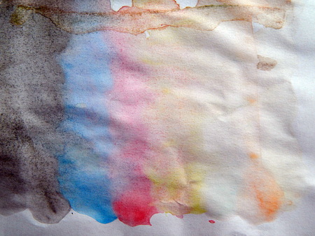 Watercolor illustrations drawn paints on white paper backgroundの写真素材