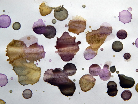 Watercolor illustrations drawn paints on white paper backgroundの写真素材