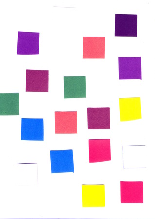 Paper application cut from colored with scissorsの写真素材