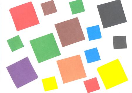 Paper application cut from colored with scissors