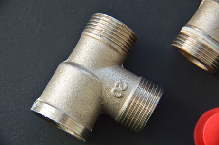 Plumbing parts and products in the interior the close-up