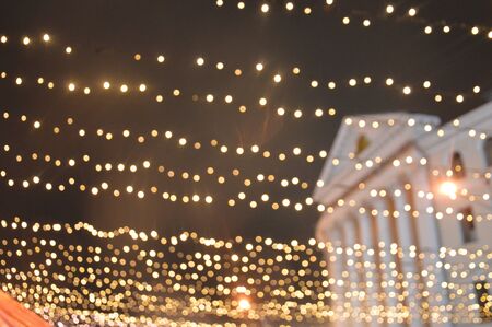 New Year decorations night city design details and elements lightingの写真素材
